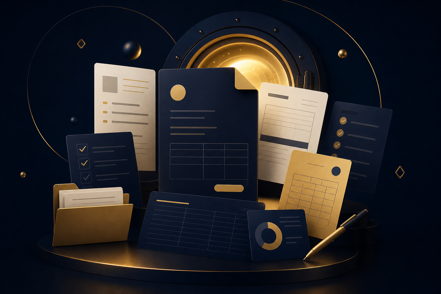 Abstract business template documents visual